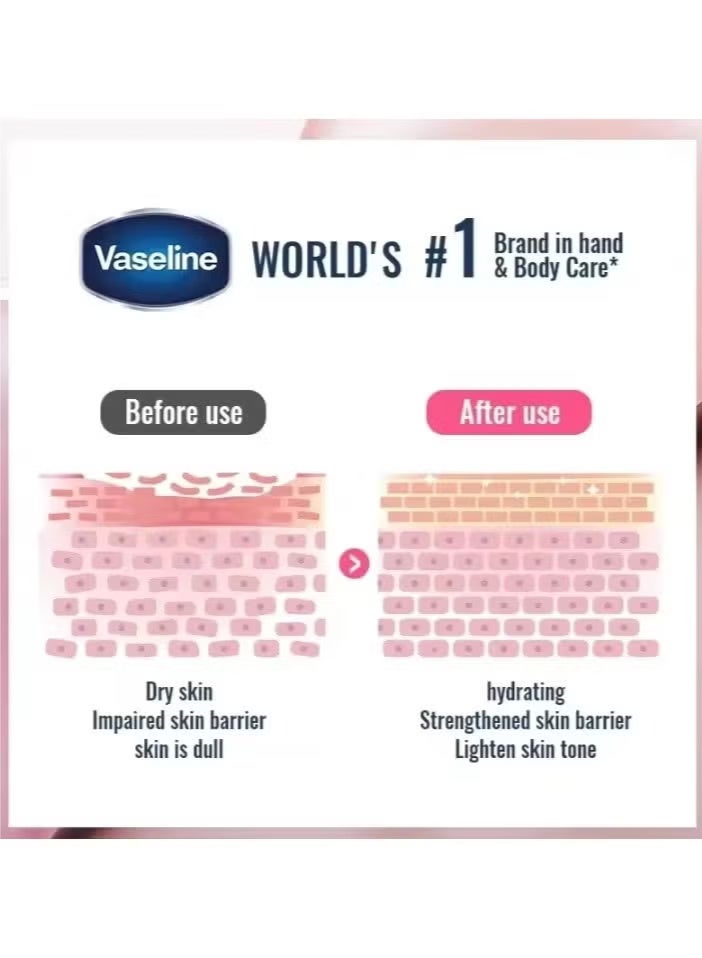 فازلين زيت العناية للجسم الوردي  فيتامين بي 3 موحد لون الصحي للبشرة 200مل - Image 4